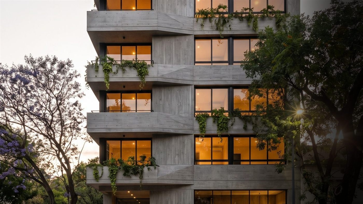 Colgante — Usos mixtos · vivienda + bar