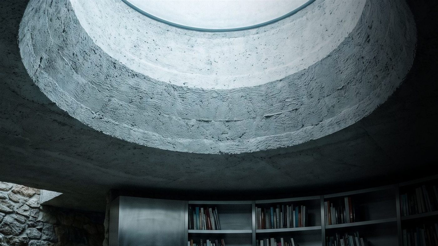 Óculo — Biblioteca · estar hundido